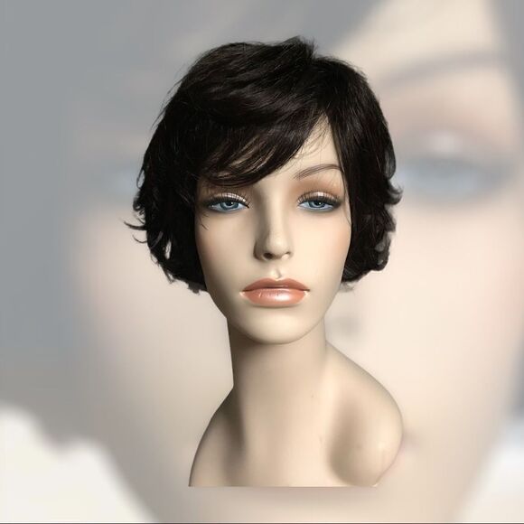 Hair Designer Wig, Short Shag Lace Top, Synthetic - Picture 1 of 10